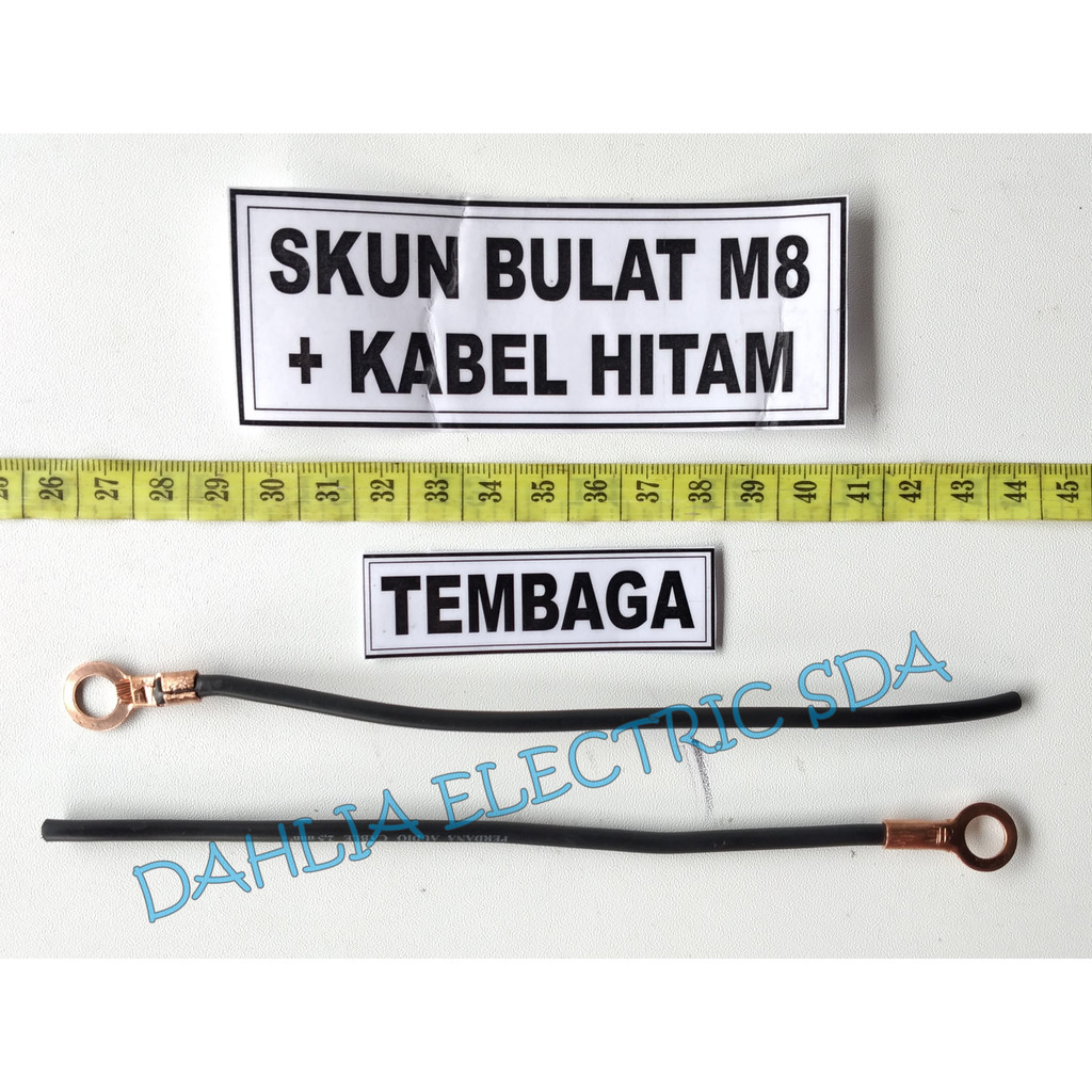 SKUN BULAT M8 TEMBAGA + KABEL 2,5MM² HITAM