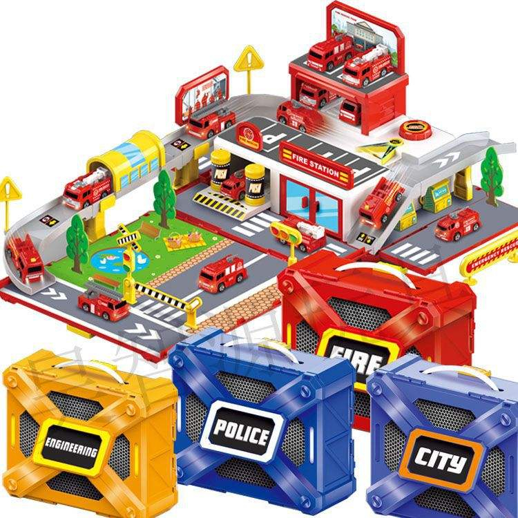 DIY Parking Lot Car Toys City Garage Parking Toy Assembly Blocks Set for Kids Early Children Education Toy