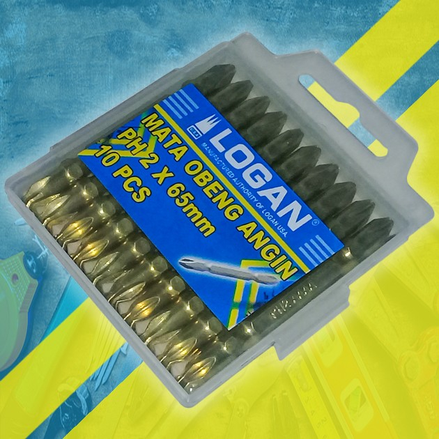Mata Obeng Angin PH2X65mm Logan / Mata Bor Obeng Sekrup Screw Impact