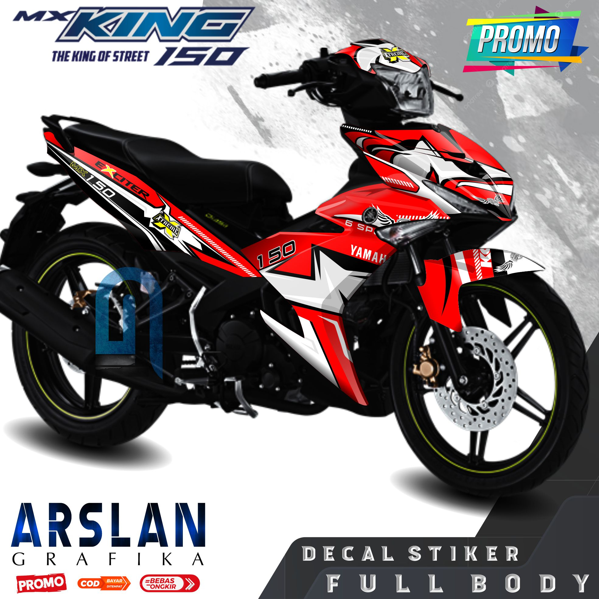 Decal MX KING Full Body Gagah - Stiker Full Body MX KING 150 Keren - Variasi / Desain EXTREME
