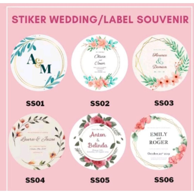 

Stiker souvenir/ stiker Weding