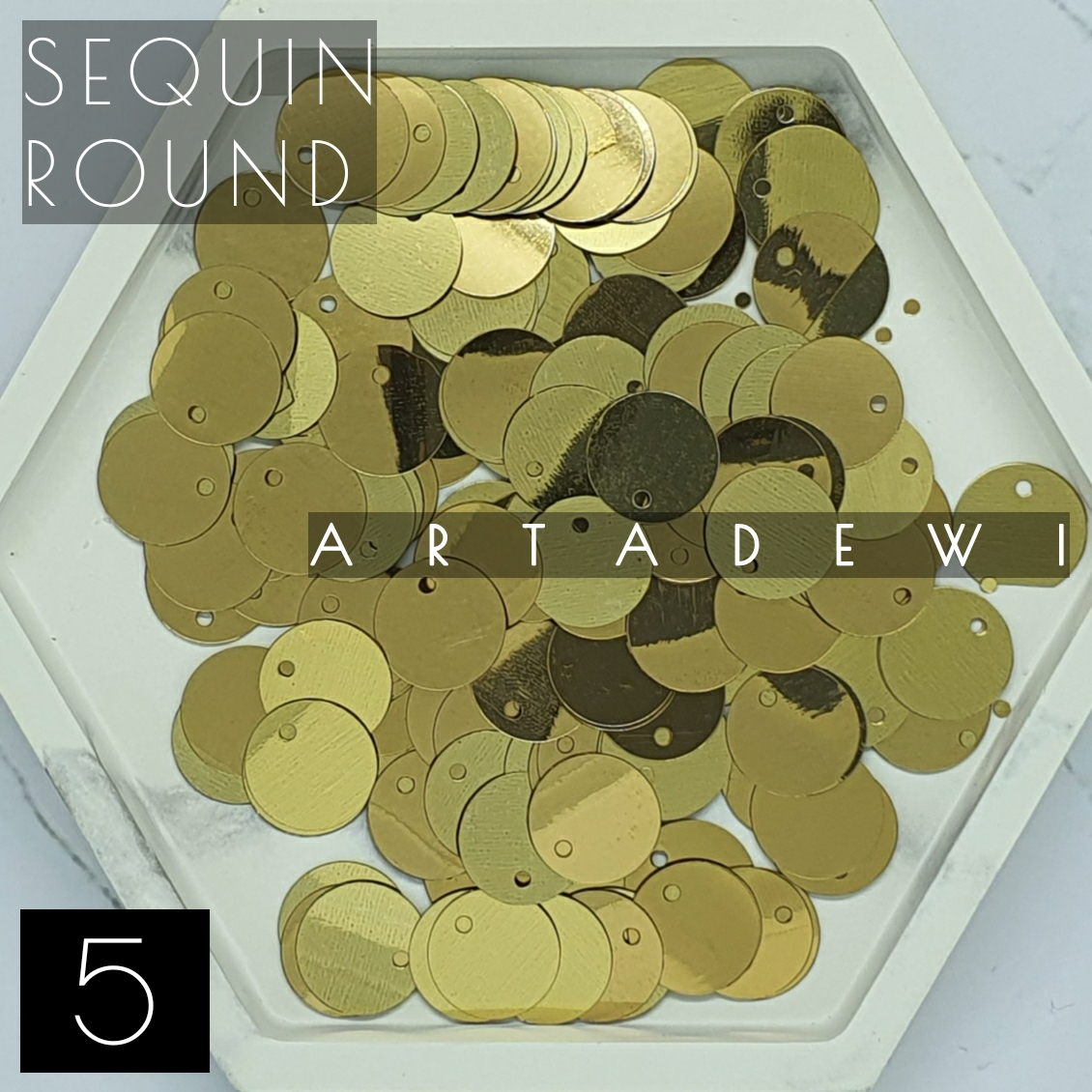 SQ1508 | Sequin ROUND 10mm  &gt;100pcs / bulat