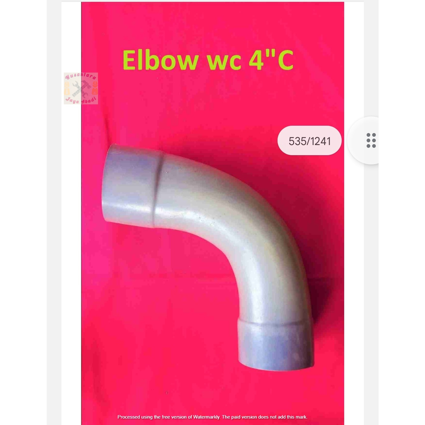 PIPA ELBOW 4 INCH PANJANG / ELBOW WC / KNEE WC