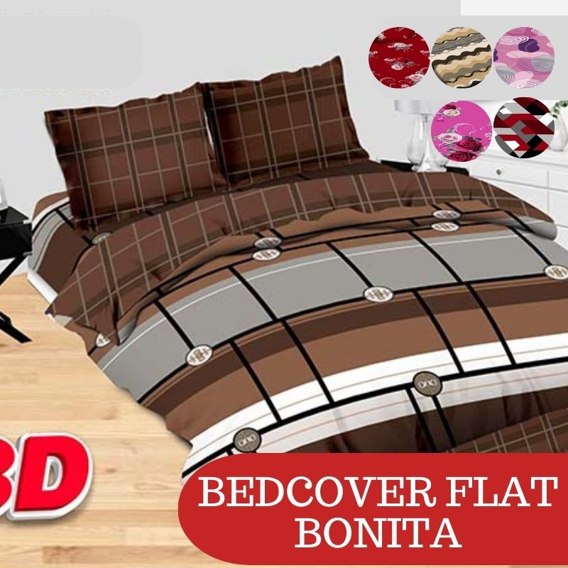 RC BONITA BEDCOVER FLAT UKURAN 180X200