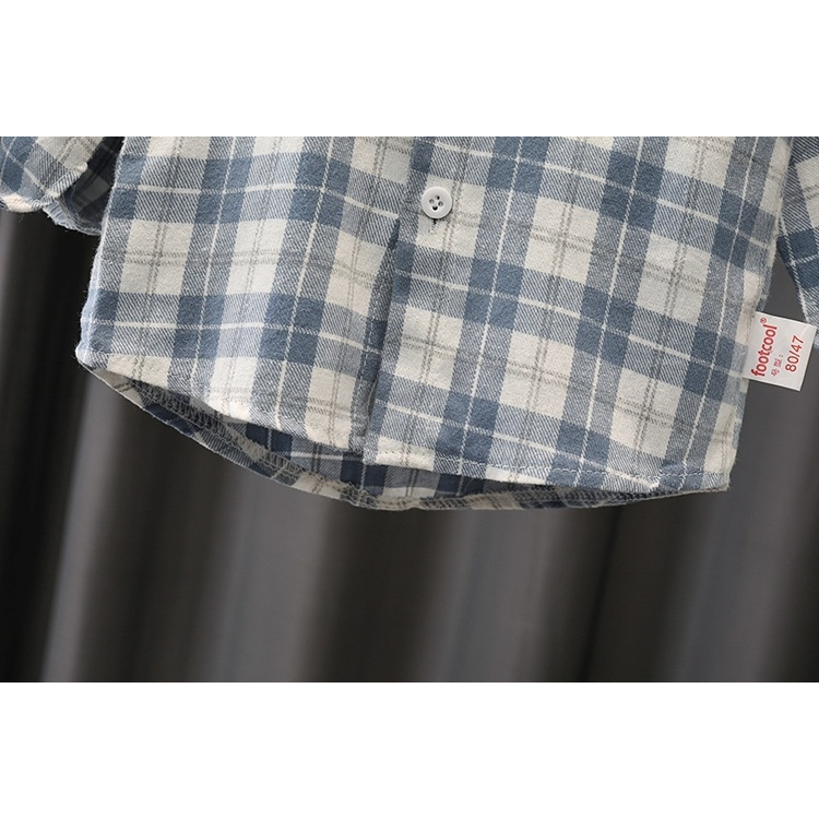 HNK Kemeja Berkerah Lengan Panjang Kotak-kotak Cowok Cewek | LIGHT FLANEL SHIRT