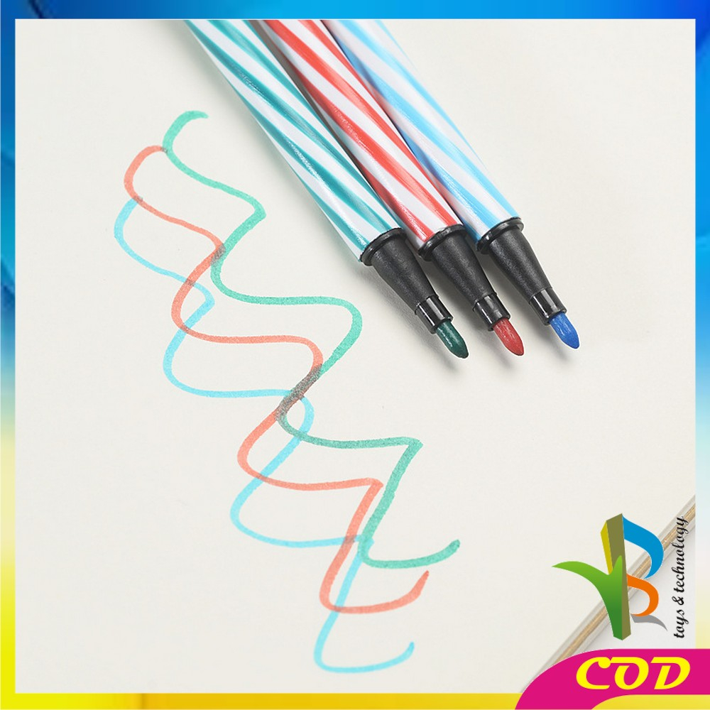 RB-A63 Spidol Warna Warni Alat Lukis Marker Pen Spidol Warna Alat Tulis Anak / Spidol Marker Warna Pena Kuas Menggambar Kerajinan Alat Tulis Kantor Sekolah