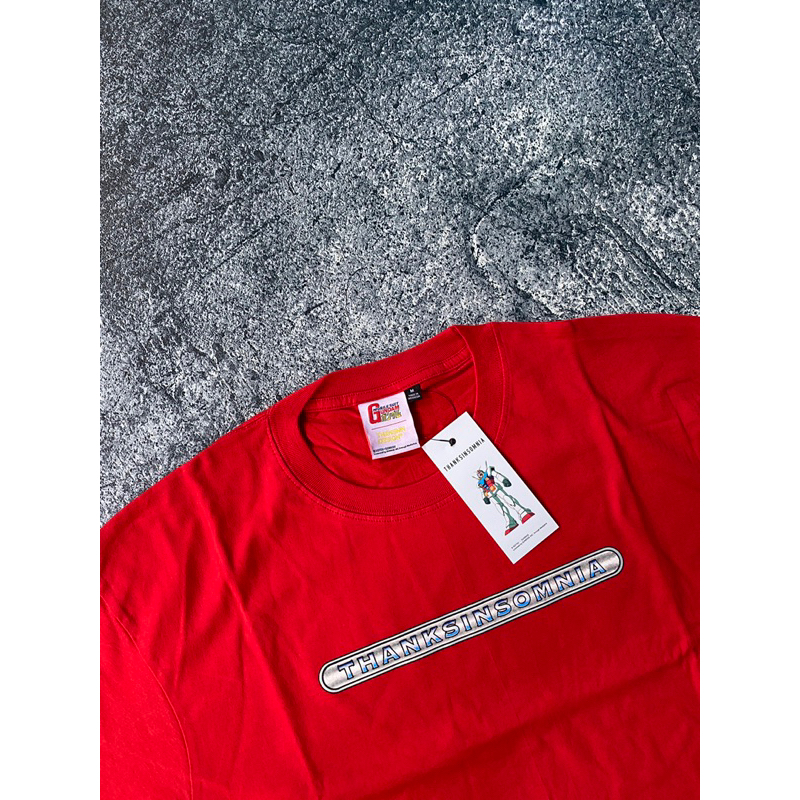 Tshirt Thanksinsomnia®️ x Gundam "Jyrklainen" Red Unisex