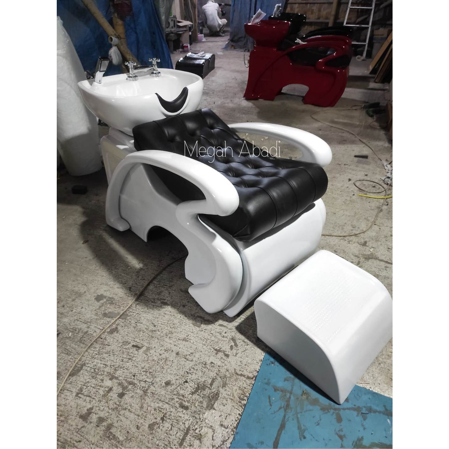 PO Washbak keramas fiber glass/kursi keramas /washbak barber ( IS )