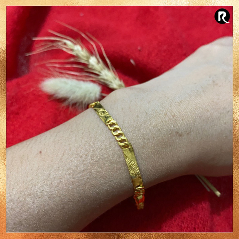 Gelang Emas 24 karat asli Model Jalan 1 plat