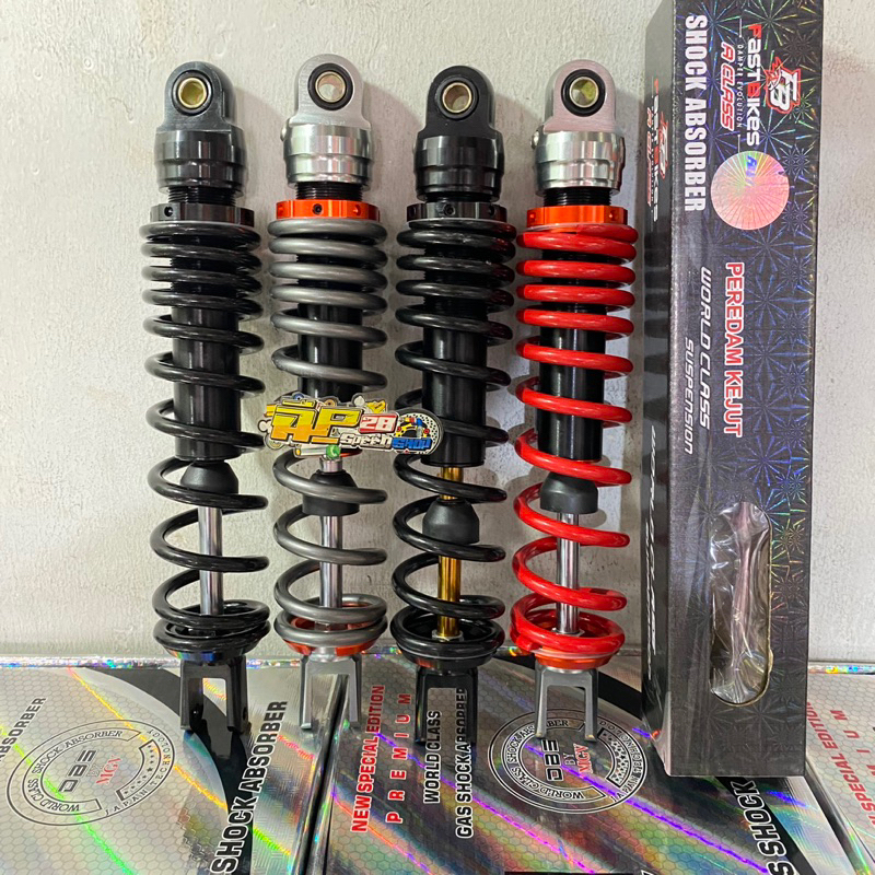 SHOCKBREAKER BELAKANG NON TABUNG MATIC SINGLE SHOCK MODEL RAZOR UKURAN 330 MM DAN 310 MM SOUL LEXI MIO XEON VARIO 110 BEAT SCOOPY GENIO SPACY FAZZIO MIO GEAR 125 MIO M3 MIO J MIO GT DLL