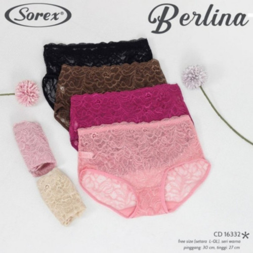 CD WANITA SOREX 16310 BRUKAT TRANSPARANT S M L CELANA DALAM SEXY RENDA 16316 16317 16332