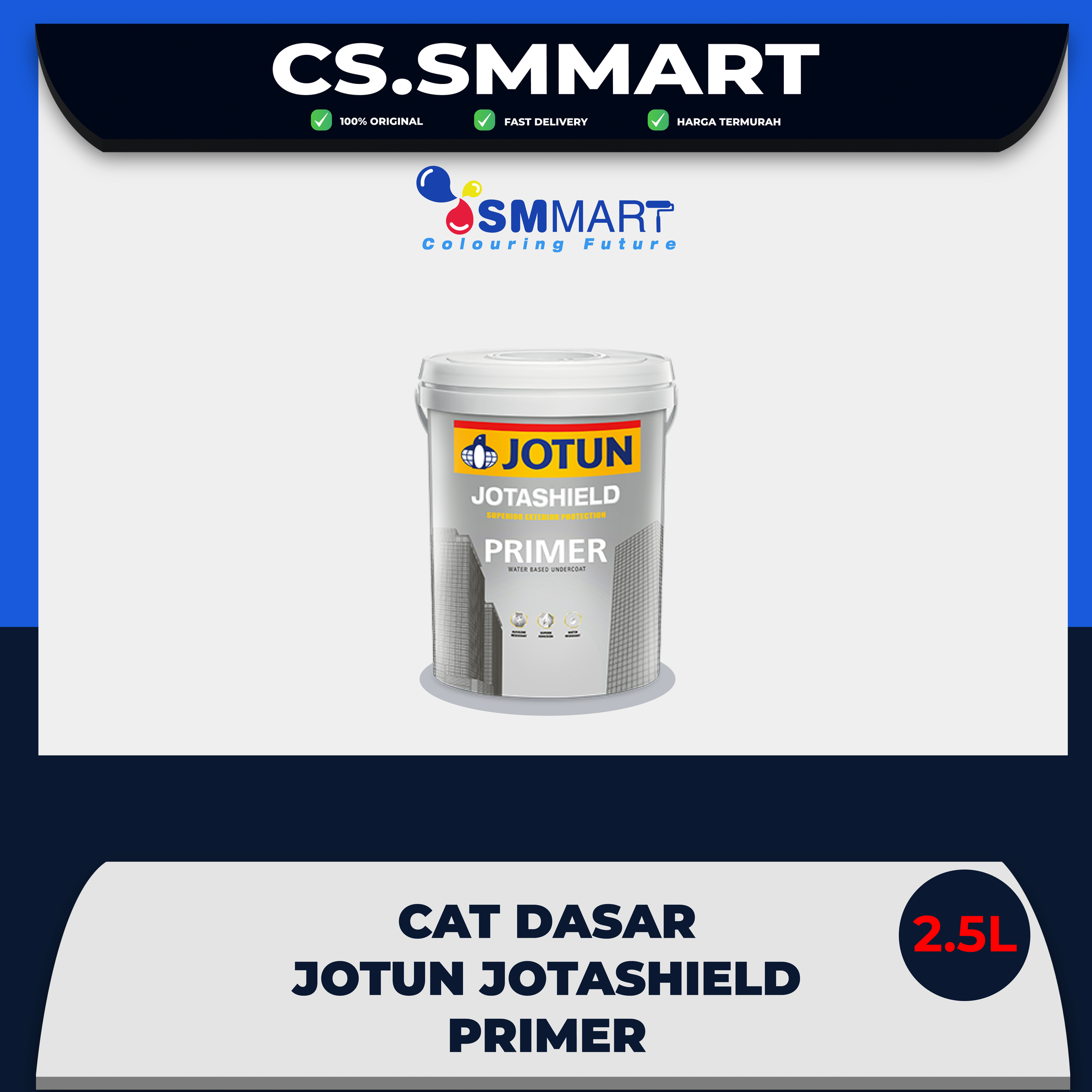 CAT DASAR EKSTERIOR PREMIUM JOTUN JOTASHIELD PRIMER KEMASAN 2,5 LITER