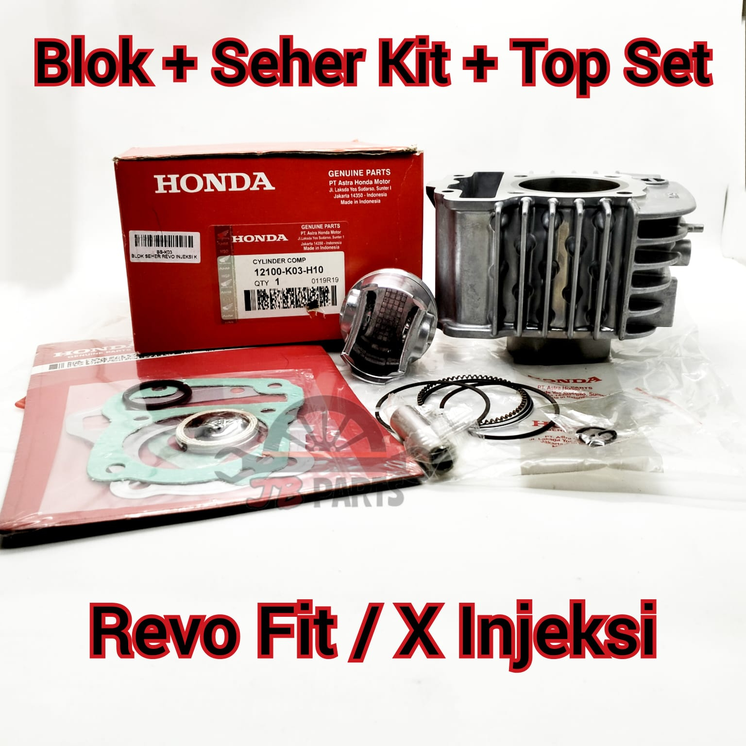 Blok Seher Piston kit Top set Honda Revo fit x injeksi K03 fi Kualitas original ori presisi awet tid