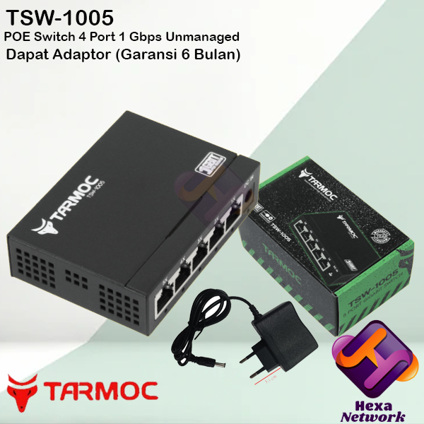 Tarmoc TSW-1005 Switch Unmanage 5 port Gigabit Metal Case