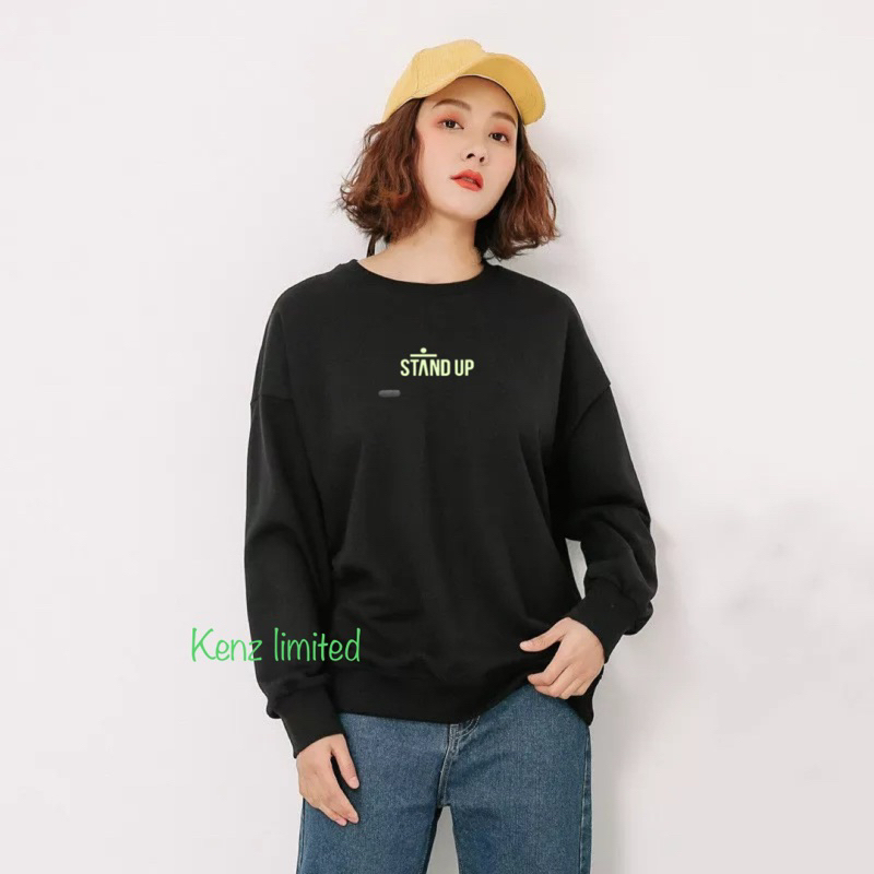 Sweater crewneck pria wanita (Stand up)