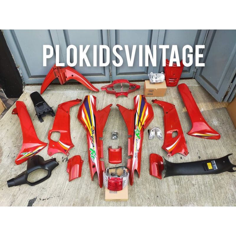 PAKET BODY FULLSET BODY KASAR BODY HALUS HONDA SUPRA FIT LAMA WARNA MERAH FERARI