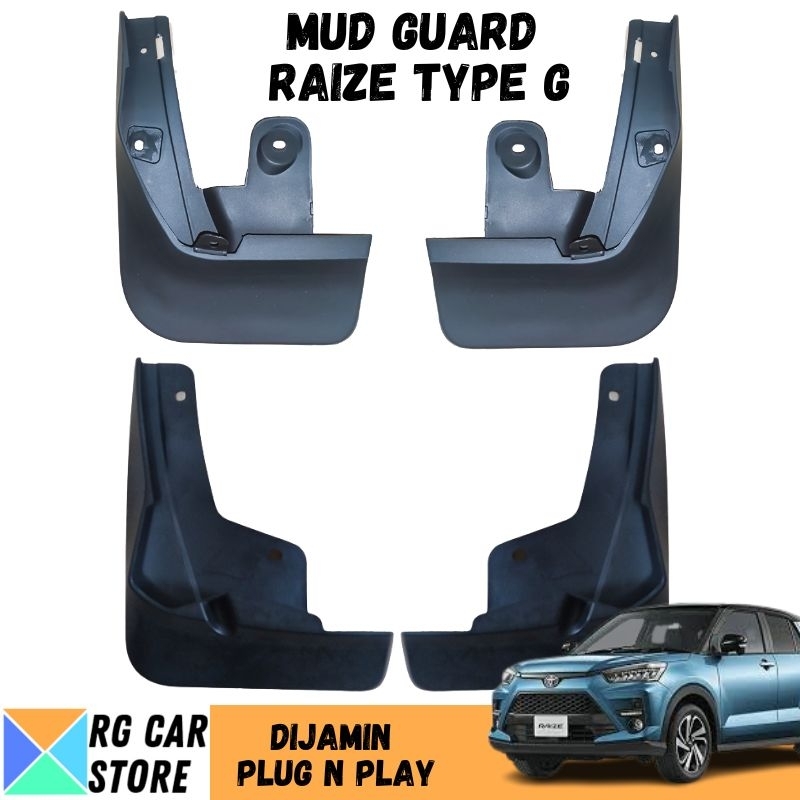 MUD GUARD RAIZE TYPE G/KARPET LUMPUR RAIZE TYPE G DIJAMIN PNP TINGGAL PASANG BERKUALITAS