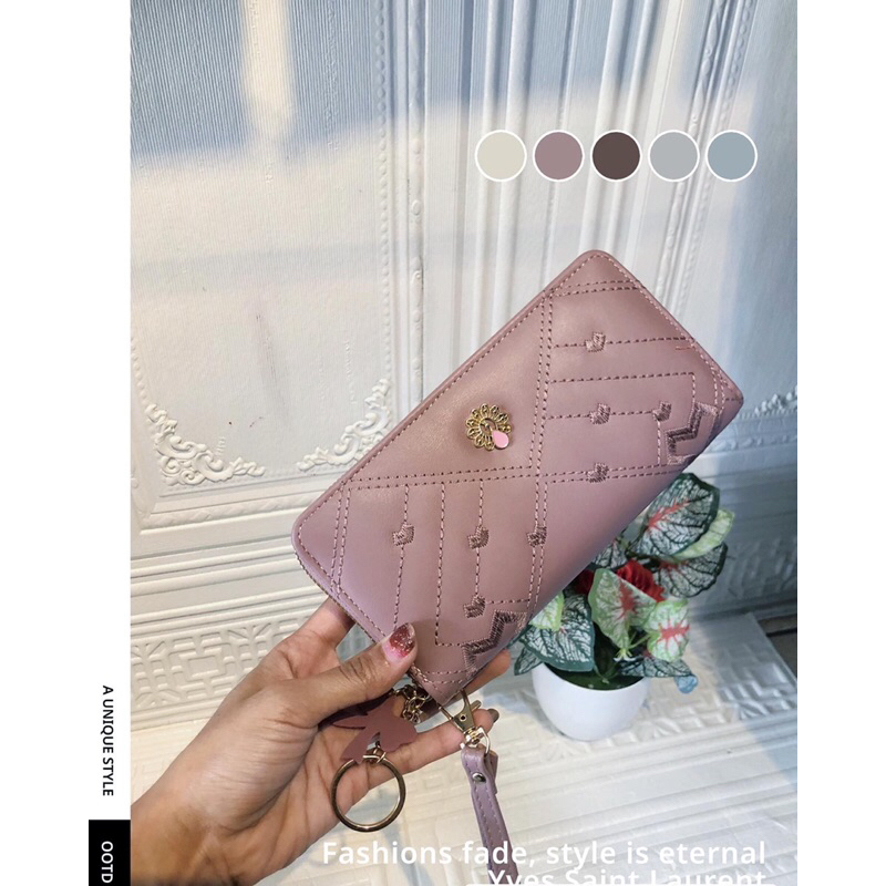 DOMPET PANJANG / DOMPET DAISY / DOMPET IMPORT / DOMPET 1 RESLETING BY AQILLA BAGS