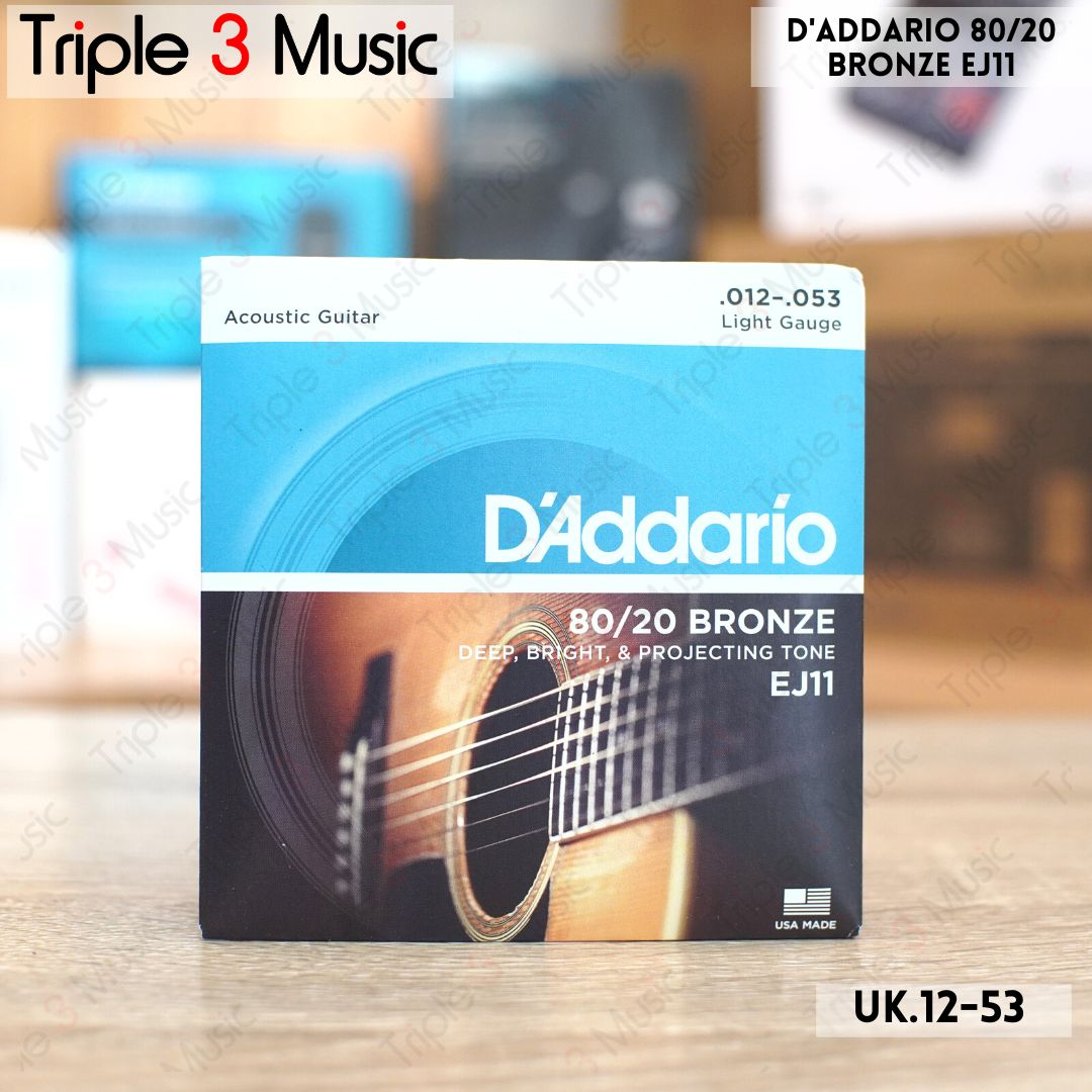 DAddario EJ11 12-53 bronze senar gitar akustik ORIGINAL REAL PLAY
