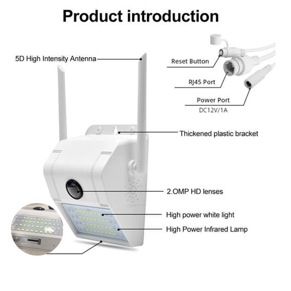 CCTV WIFI OUTDOOR WATERPROOF KONEK HP IP CAMERA PENGINTAI V380 KAMERA KEAMANAN WIRELESS SPYCAM JS05