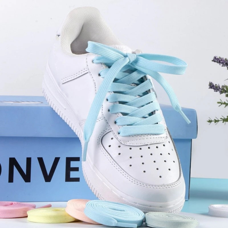 Tali Sepatu Premium UNIXLACE Double Layer | Flat Shoelace | White