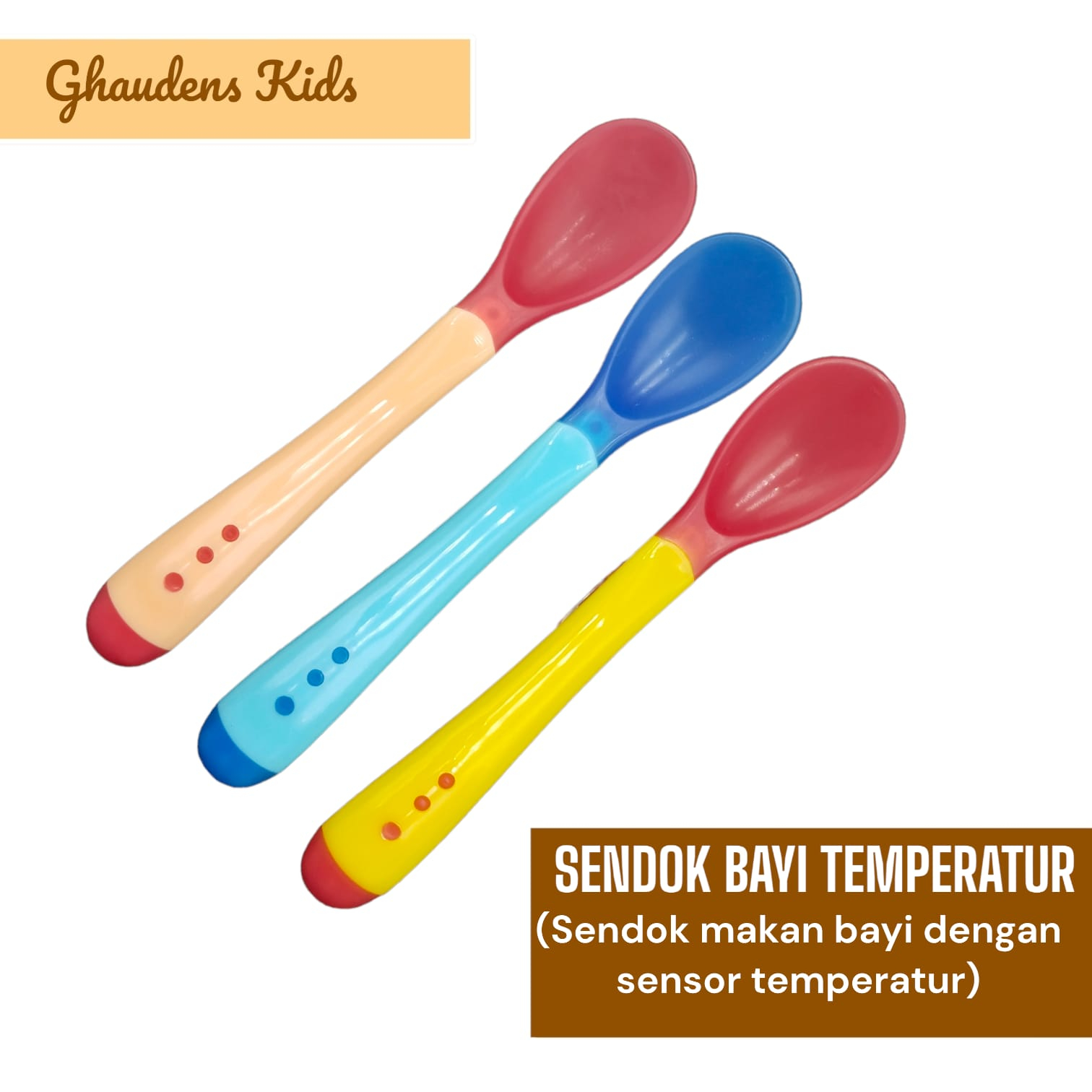 Sendok Makan Bayi Silicon Sensor Temperatur/Baby Safety Spoon Silicone BPAFREE