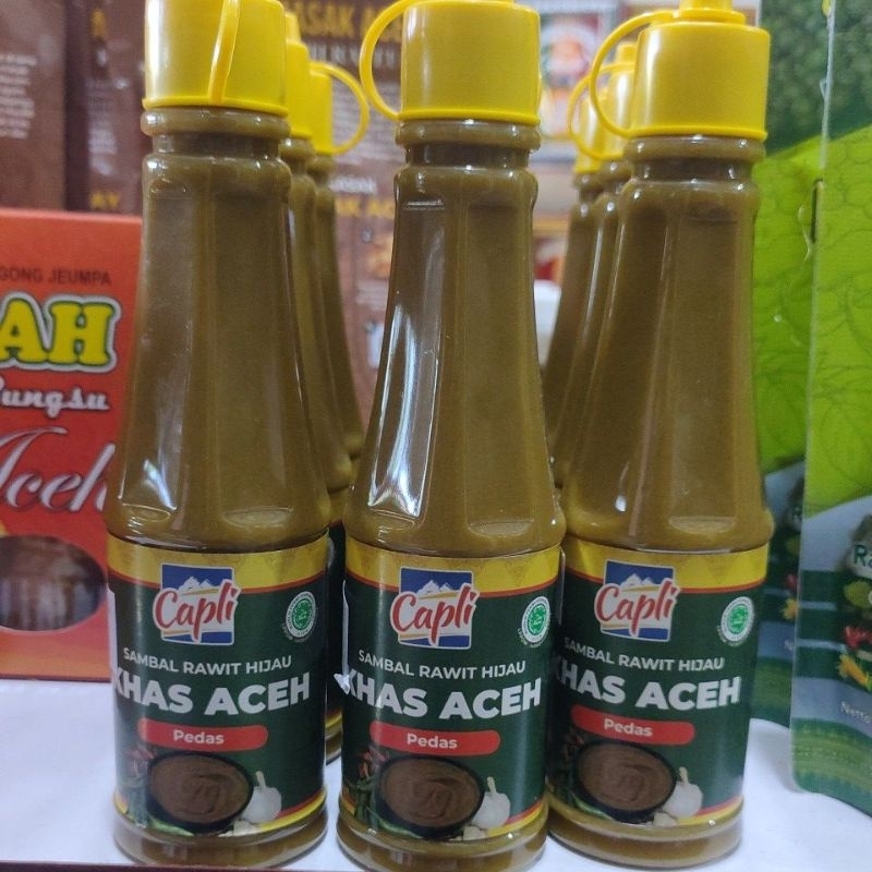 

Sambal Cabe Rawit Hijau | Sambal Hijau pedas Khas Aceh | Capli Aceh 140ml