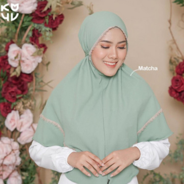 Koyu Hijab Instan Bergo Queen Lace