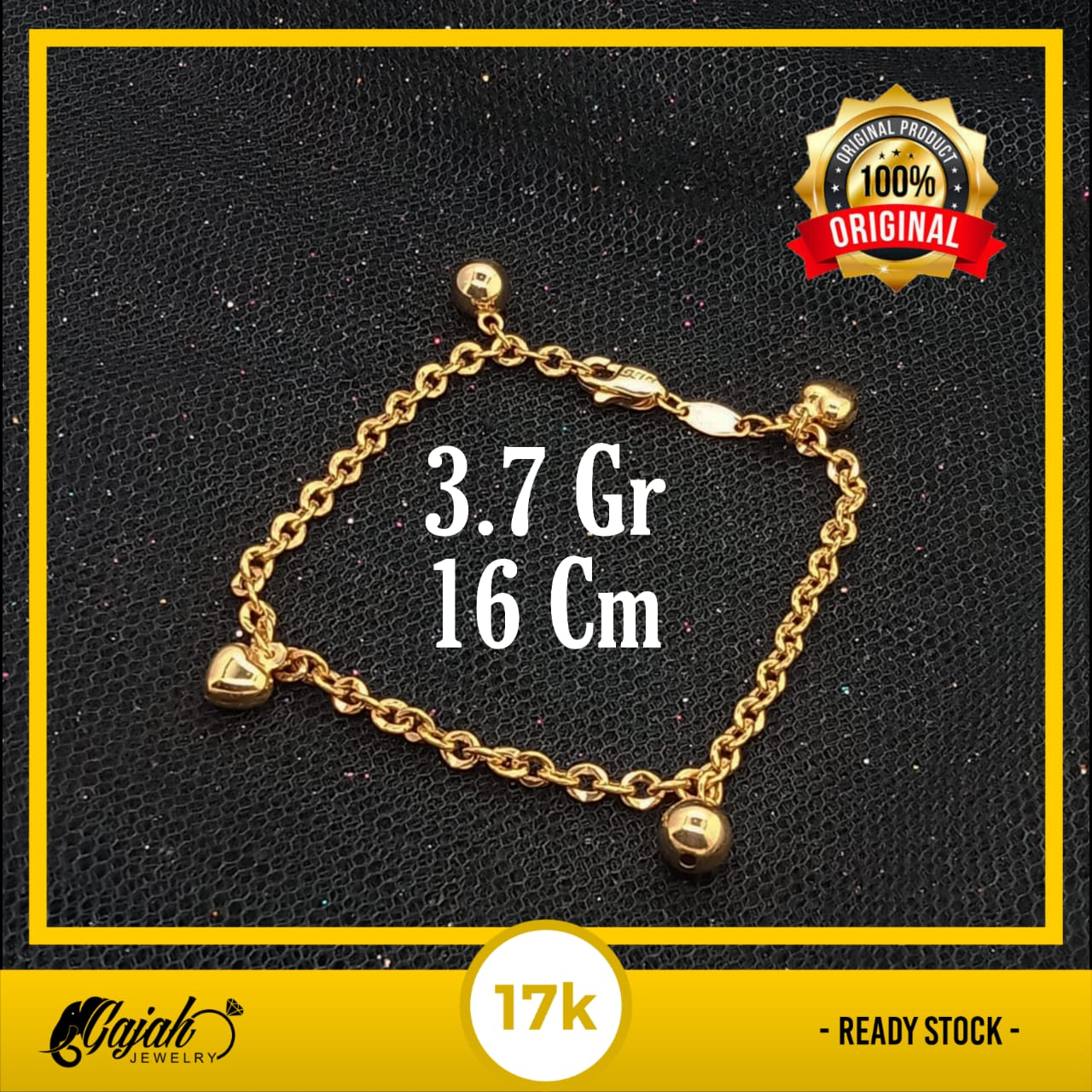 Gelang Emas 17K - 3.7 Gr Kadar 750 - 5102