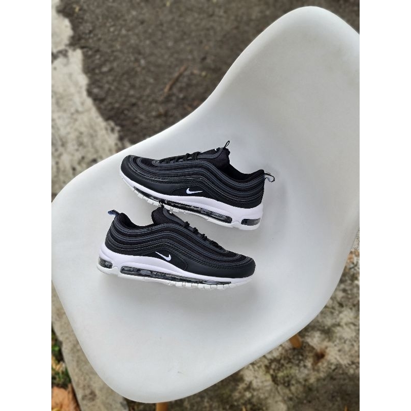 Sepatu • Sneakers Olahraga Pria Airmax97 Black White Premium