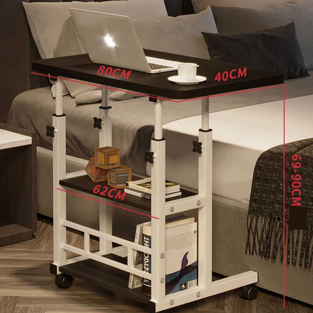 Meja Laptop Study Table Adjustable Double Layer 80x40cm  Meja Bekerja Belajar Material Berkualitas Desain Ergonomis