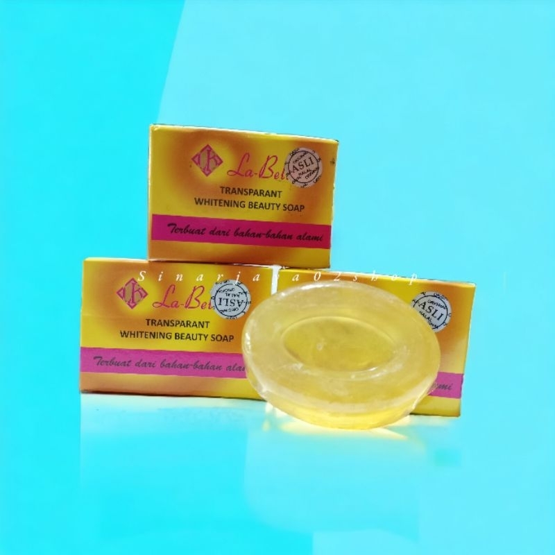 12 Pcs - Sabun Labella Gold Whitening Tranparant Beauty Soap