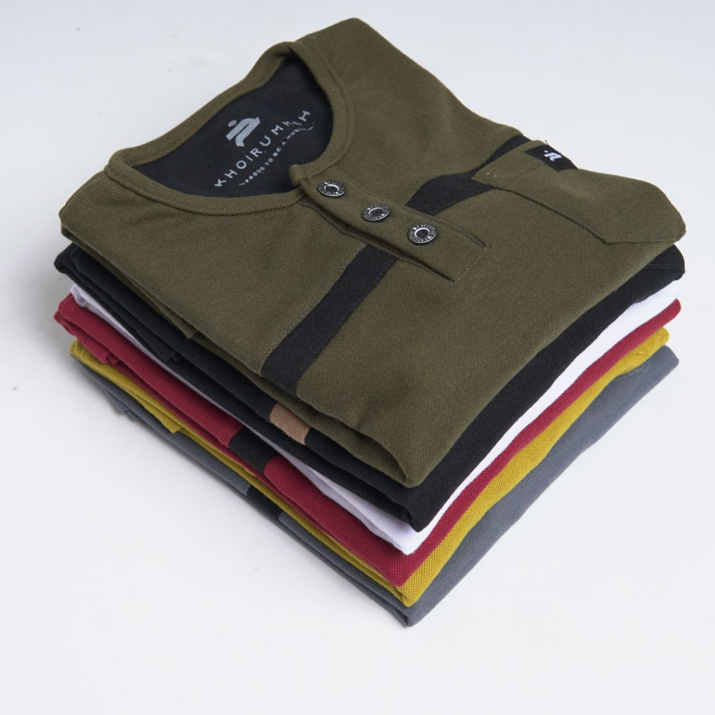 FREE ONGKIR KHOIRUMMAH - KOKO KURTA UMAIR KOKO ANAK ARMY BAJU KOKO ANAK LAKI LAKI ARMY KOKO KAOS