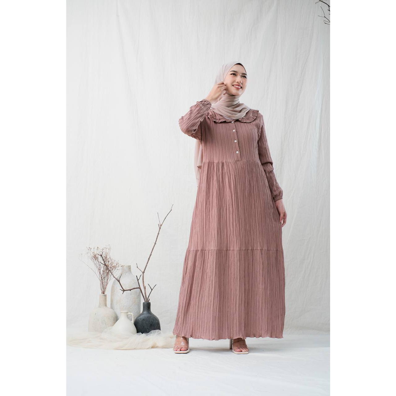 Gamis Neora Matt Ladycrush Busui Kancing Depan