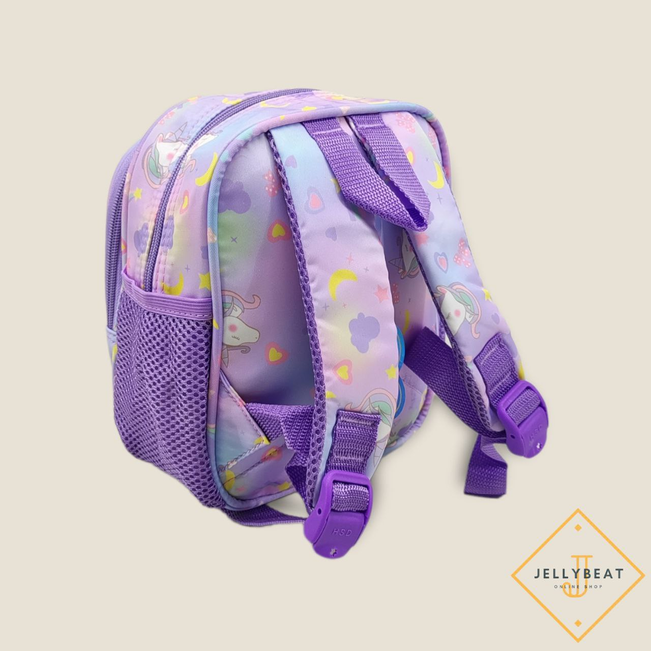 TAS RANSEL 3D ANAK PG KARAKTER UNICORN UNGU