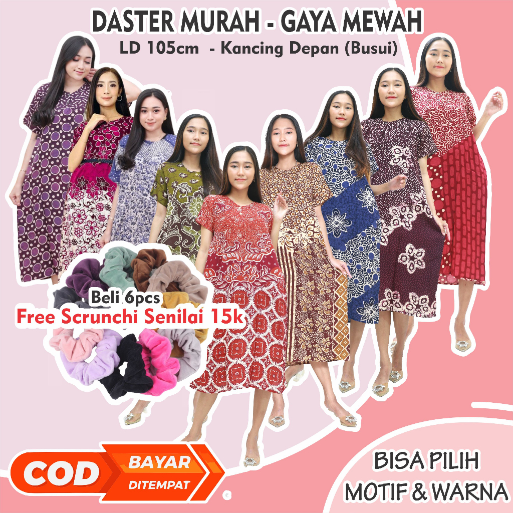 Daster Batik Murah Baju Tidur Batik Murah Adem Nyaman Daster Batik Pekalongan Daster Yukensi