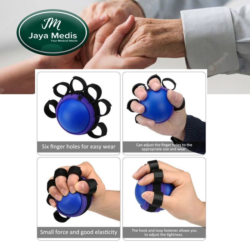 BOLA TERAPI TANGAN STROKE - FITNES HAND GRIPS FINGER