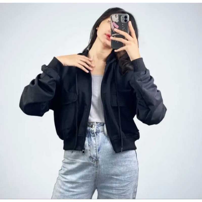 jaket bomber wanita.jaket Korea.jaket terbaru