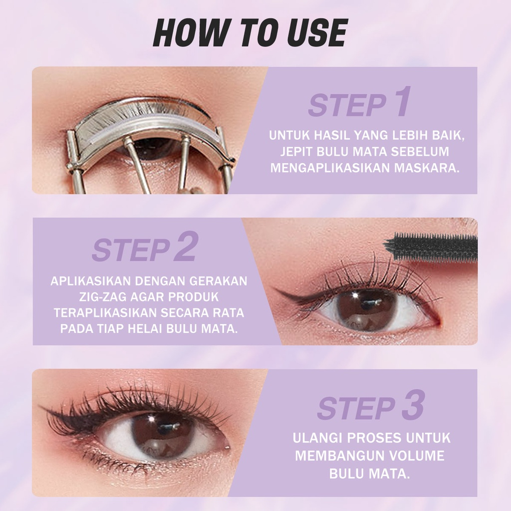 BNB barenbliss Korean Roll To Volume Mascara | Long Lasting Waterproof Smudgeproof | BPOM