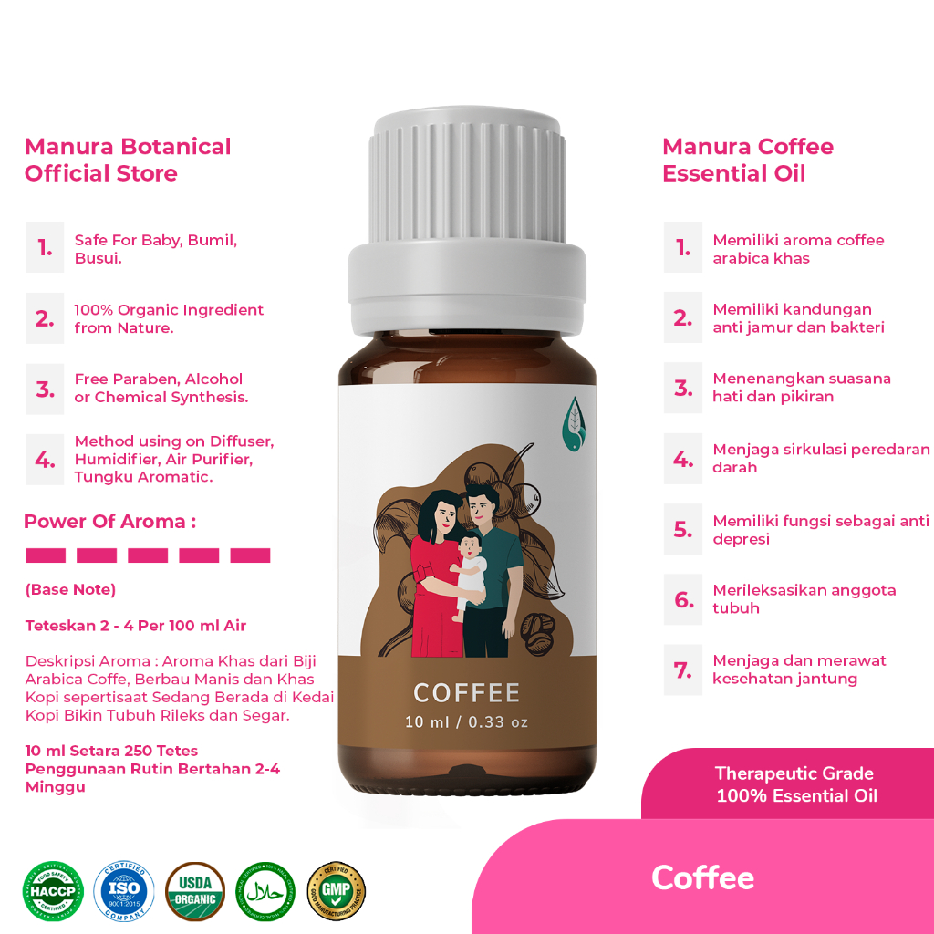 Manura Coffee Minyak Biji Kopi Arabica Therapeutic Grade