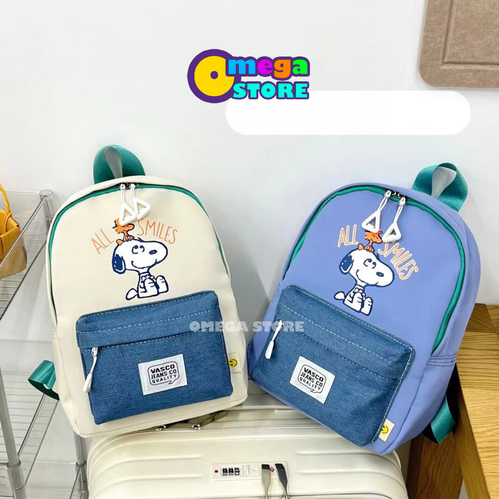 [O&amp;S]Tas Ransel Anak Sekolah Paud/TK Karakter Snoopy Cartoons Tas Punggung Backpack Terbaru - 303