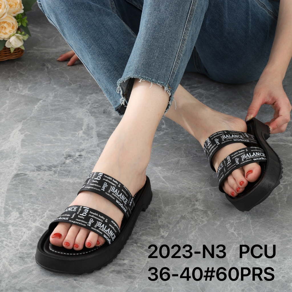 Sandal Selop Wedges Wanita Fashion Terbaru Import