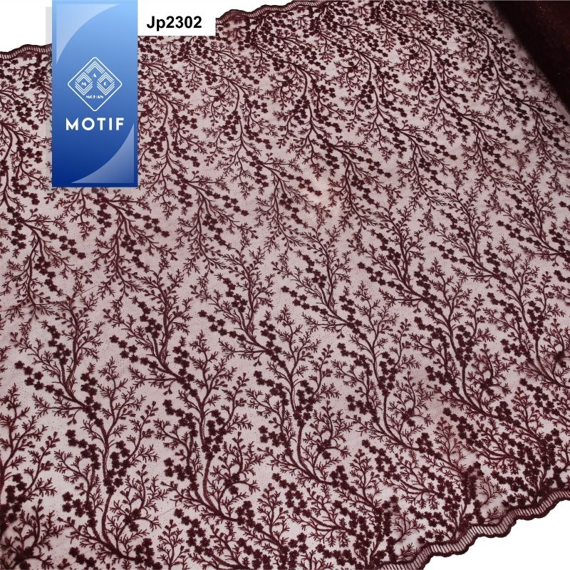 [NEWEST ARRIVAL]  FANIDIA TULLE EMBRODERY TILE BORDIR SALUR NEW DESIGN ELEGAN TERBARU TULE WEDDING DRESS KEBAYA BRIDESMAID WISUDA LAMARAN GOWN PER 05M BY MACMOHAN SATIN ROBERTO MAXMARA VELVET