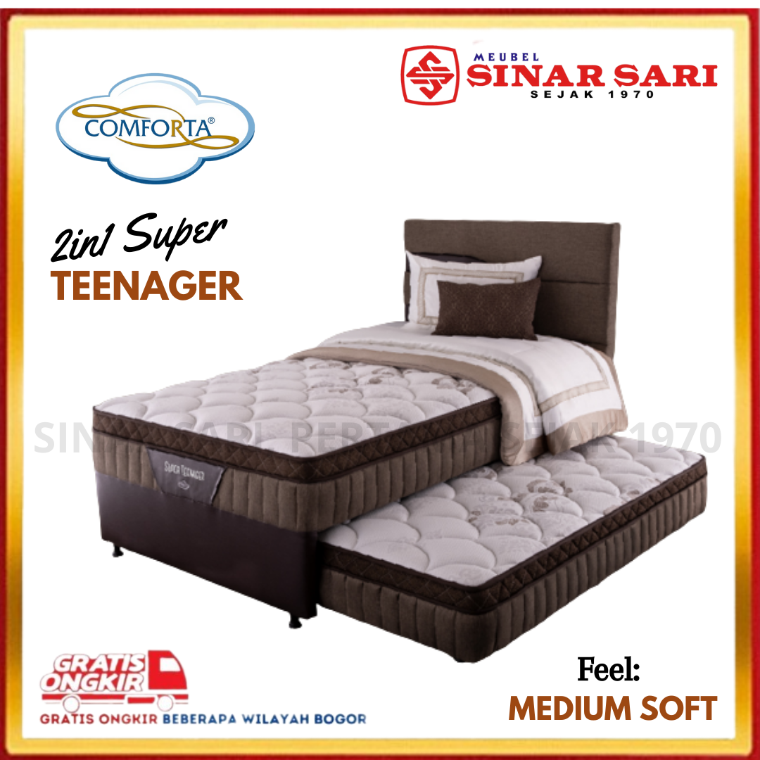 Springbed Comforta Super Teenager 2in1 Full Set 90x200 100x200 120x200 Kasur Anak Remaja