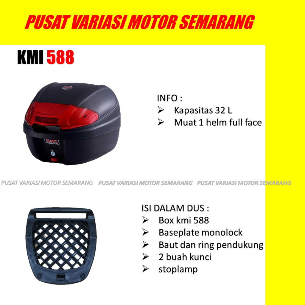 Box motor kmi 588 dengan lampu box