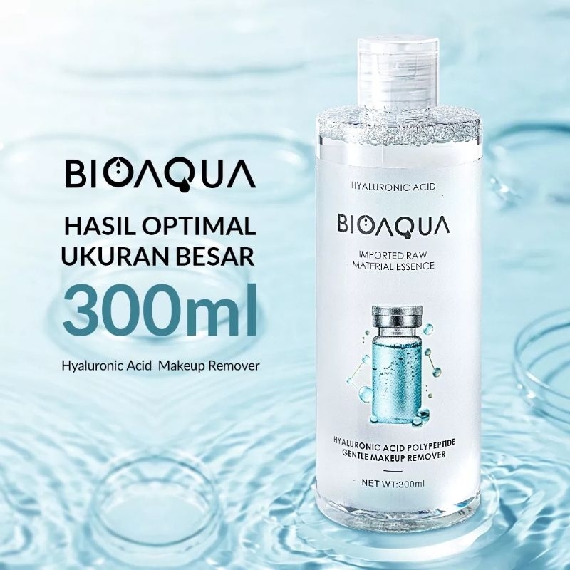 BIOAQUA Micellar Water Makeup Remover Hyaluronic Acid Polypeptide Gentle Cleansing Water 300ml