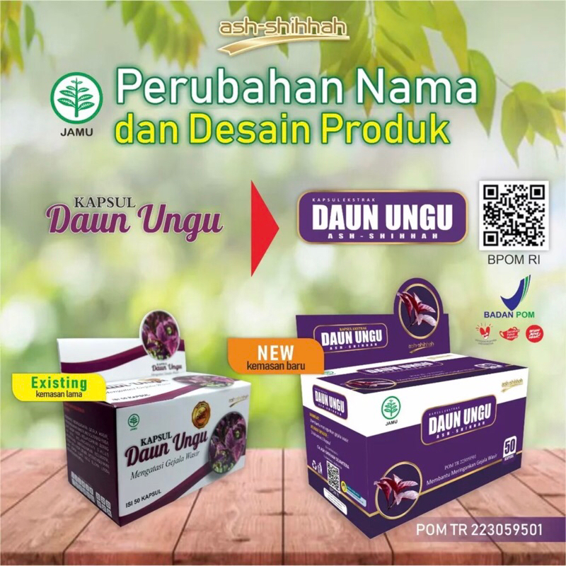 [Original] Kapsul Herbal Daun Ungu BPOM Obat Ambeien Wasir Ambeyen Benjolan Asli Ash Shihhah