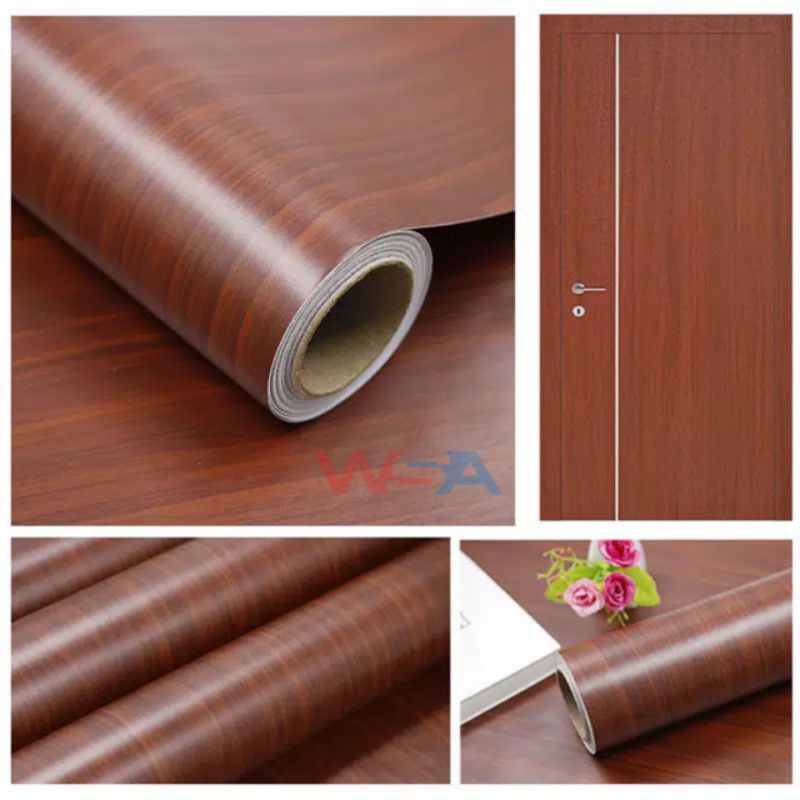 wallpaper stiker motif kayu serat/HPL