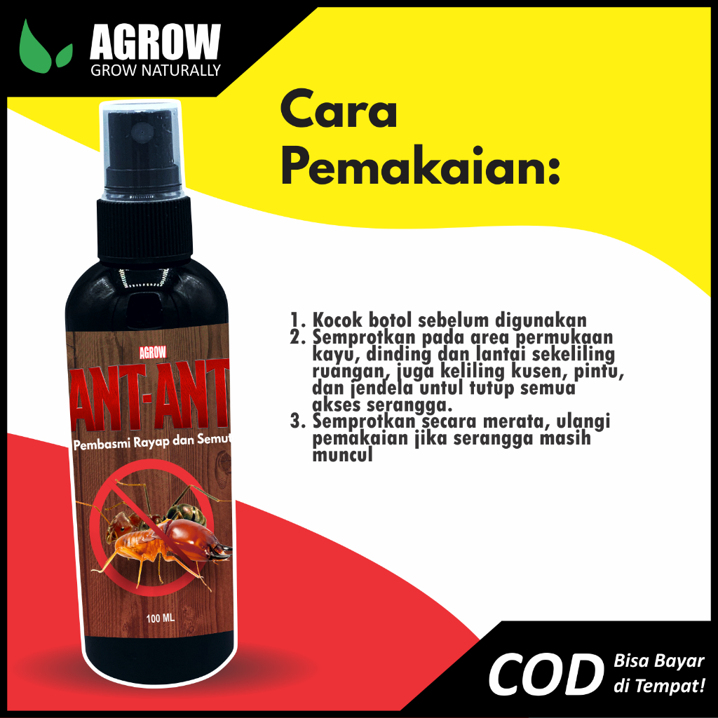 ANT-ANT Cairan Anti Serangga Pembasmi Rayap dan Semut Spray Anti Semut Anti Kecoa Anti Rayap Anti Kutu Anti Rayap Racun Rayap Semprot Cair Obat Rayap Totor Kayu