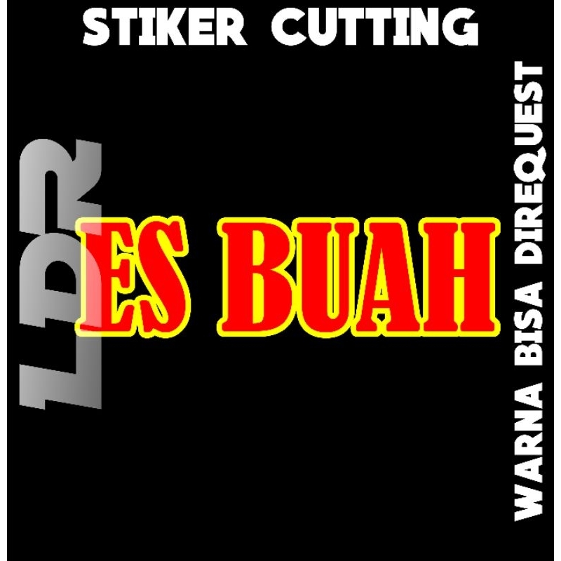 stiker cutting es buah/sate ayam/batagor/tahu gejrot/siomay/sate sapi/sate kambing buat di etalase dan gerobak